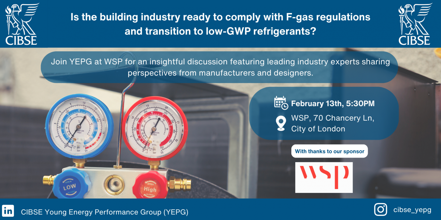 CIBSE YEPG Refrigeration event Eventbrite banner