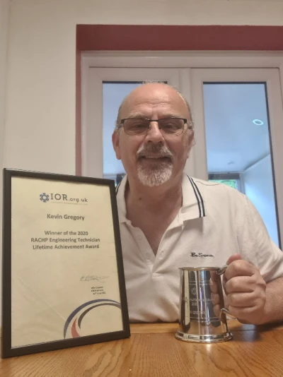 Kevin Gregory with prize