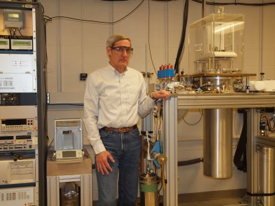 McLinden with densimeter