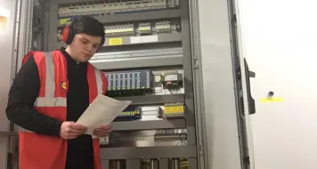 Man looking at documents