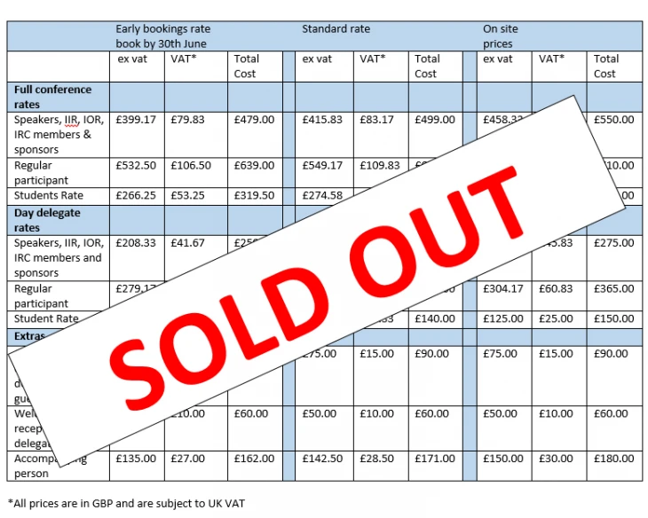 SOLD OUT FEES