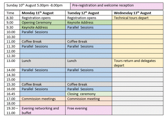 provisional programme